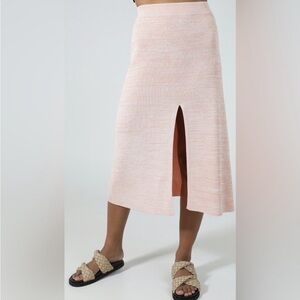 NWT Ena Pelly Sloan Knit Midi Skirt in Peach Melange, size 6